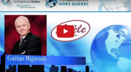 Gaétan Migneault Finaliste Prix Rayonnement hors Québec